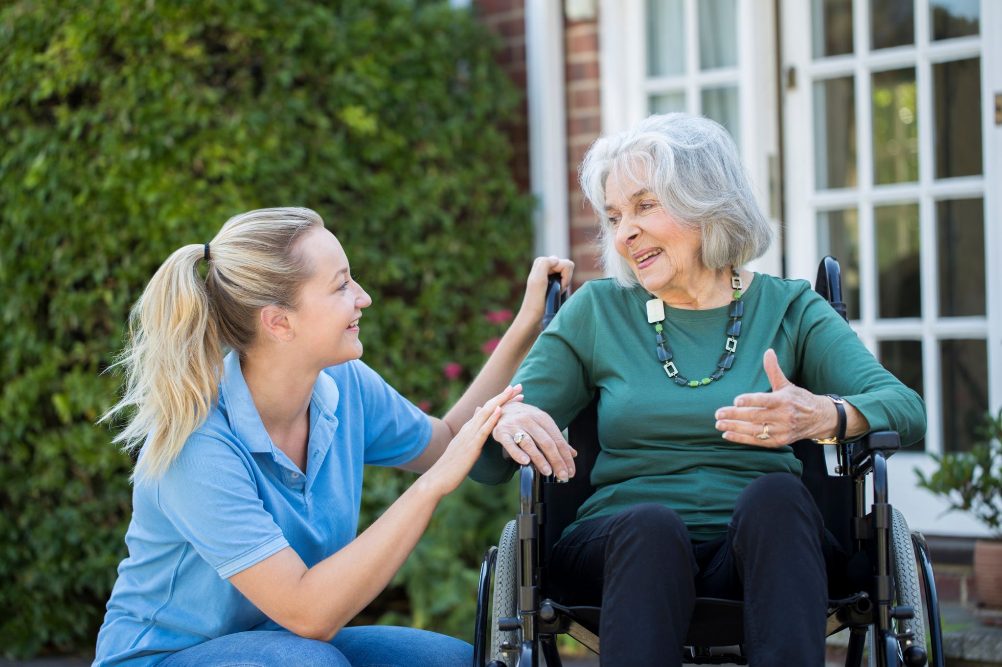 Care assistant with her patient