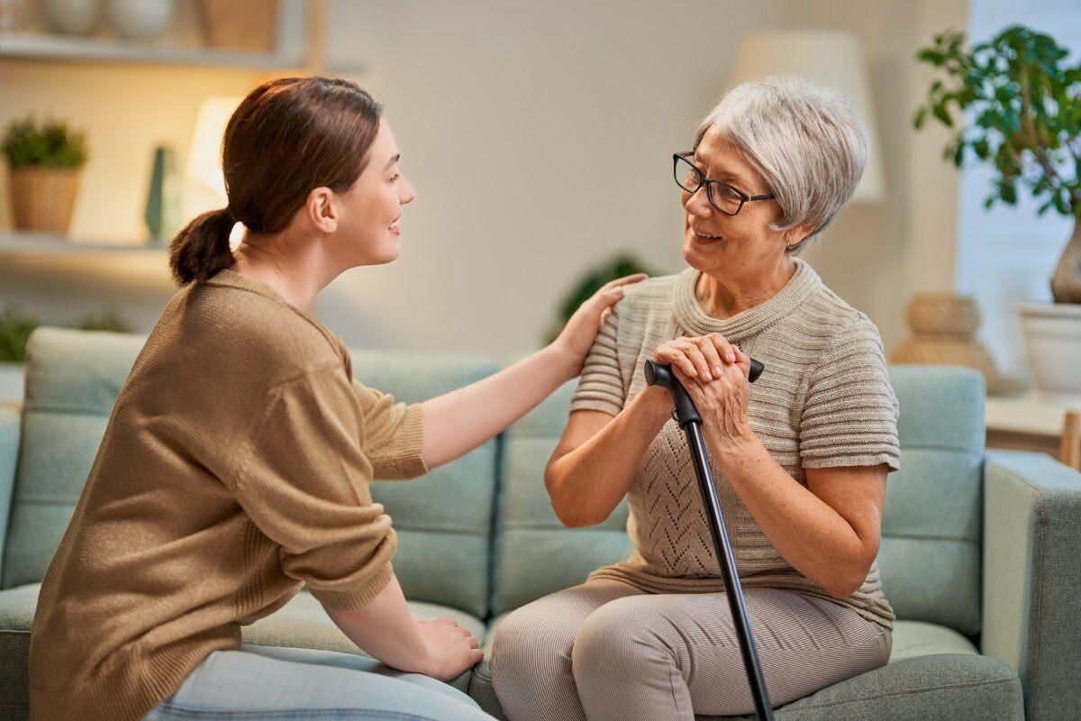 Care assistant with her patient